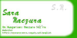 sara maczura business card